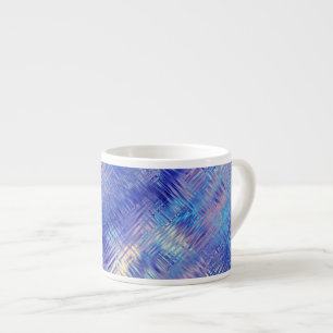 Sapphire Blue Scribbled Texture Espresso Cup