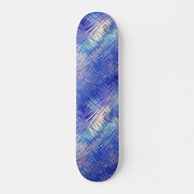 Sapphire Blue Scribbled Texture Skateboard (Front)