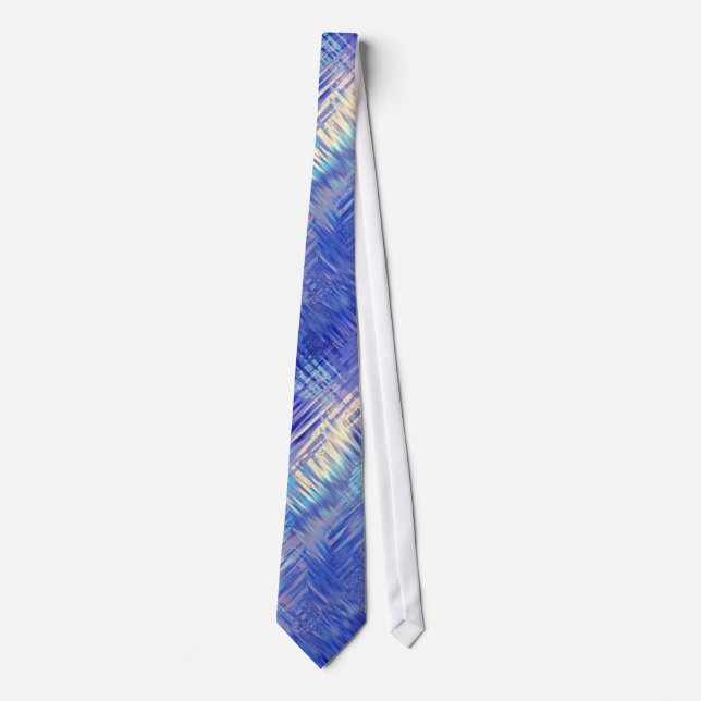 Sapphire Blue Scribbled Texture Tie (Front)