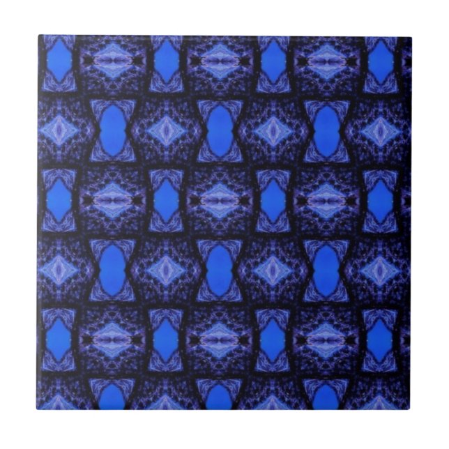 Sapphire blue sky geometric kitchen bathroom table ceramic tile (Front)