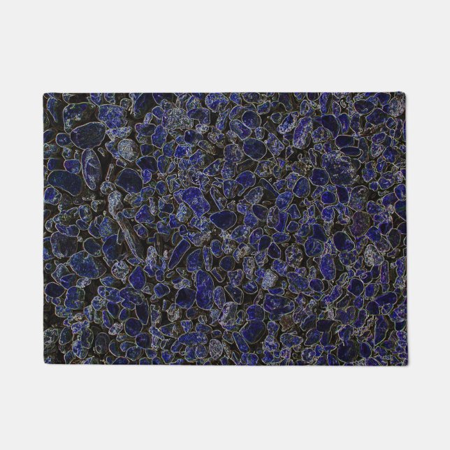 Sapphire Blue Stones with Glow Doormat (Front)