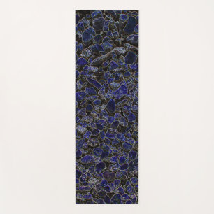 Sapphire Blue Stones with Glow Yoga Mat
