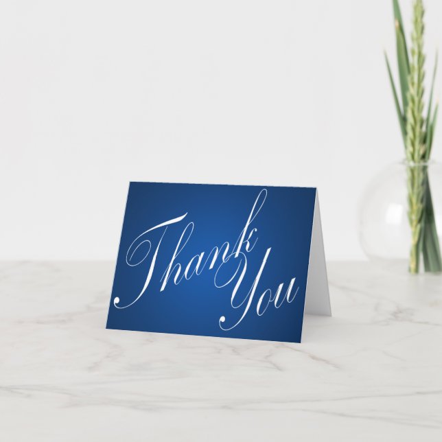 Sapphire Blue Thank You Card (Front)