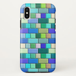 Sapphire Blue Tiles iPhone X Case