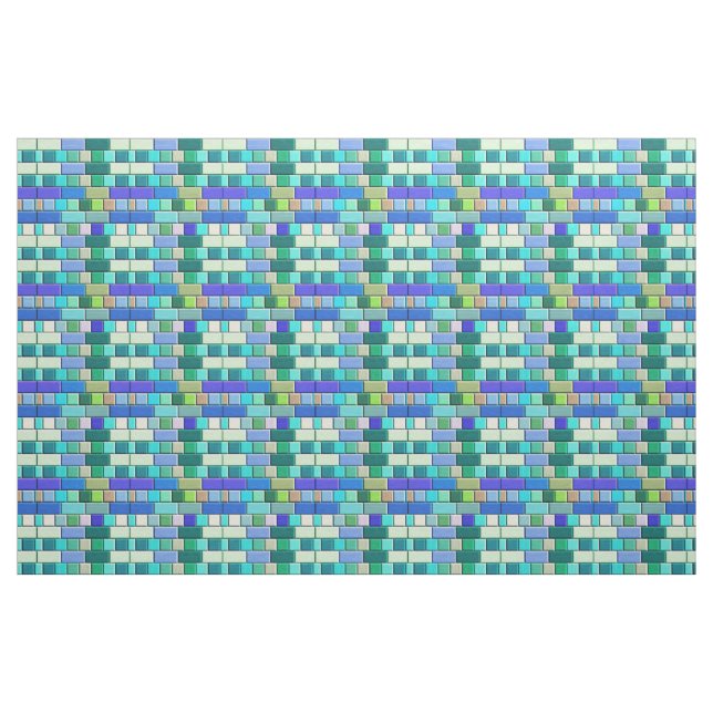 Sapphire Blue Tiles Fabric (Fat Quarter)