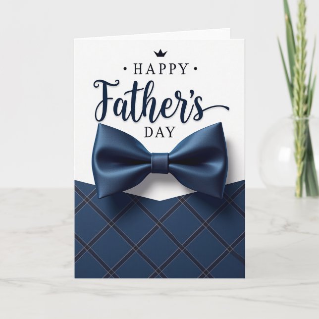 Sapphire Bow Fathers Day Card (Front)