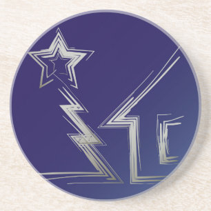 Sapphire Christmas night Coaster