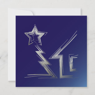 Sapphire Christmas night Holiday Card