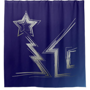 Sapphire Christmas night Shower Curtain