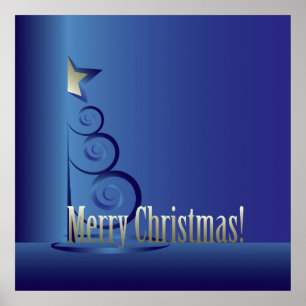 Sapphire Christmas tree Poster