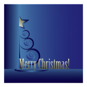 Sapphire Christmas tree Poster