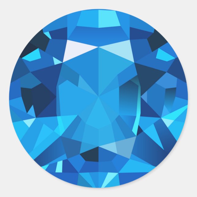 Sapphire classic round sticker (Front)