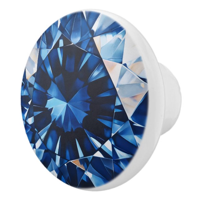 Sapphire Crystal Pattern Ceramic Knob (Right)