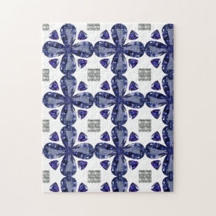 Sapphire Diamond Art, Blue Jigsaw Puzzle