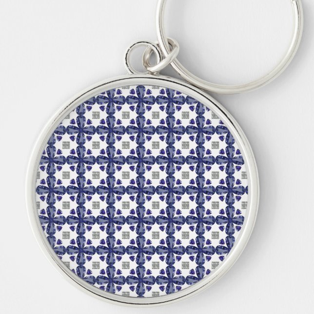 Sapphire Diamond Art, Blue Key Ring (Front)