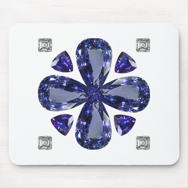 Sapphire Diamond Art, Blue Mouse Pad (Front)