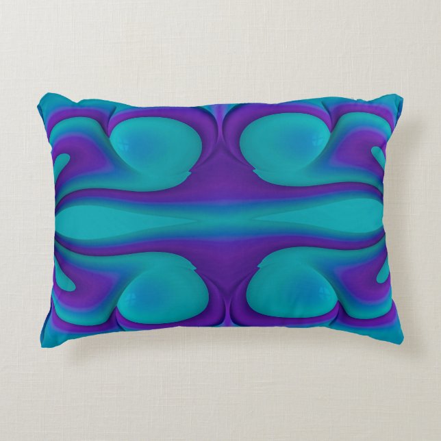 ~ SAPPHIRE EYES ~ Fractal Design ~ Original ~ Decorative Cushion (Front)