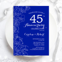 Sapphire Floral 45th Anniversary