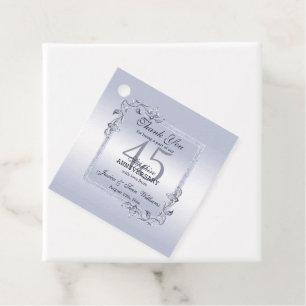Sapphire Gem & Glitter 45th Wedding Anniversary Favour Tags