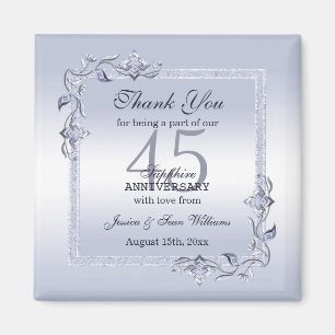 Sapphire Gem & Glitter 45th Wedding Anniversary  Magnet