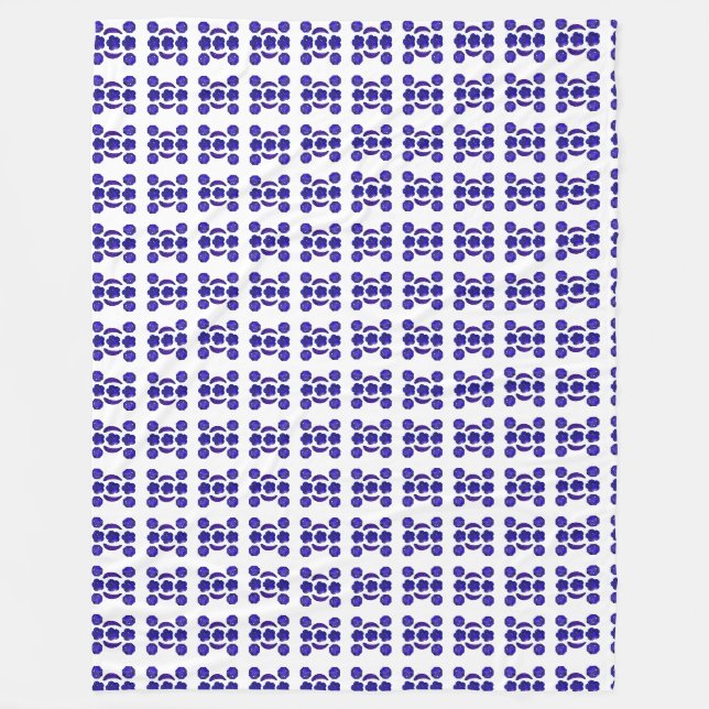 Sapphire Gemstone Blue Fleece Blanket (Front)
