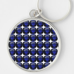 Sapphire Gemstone Blue Key Ring
