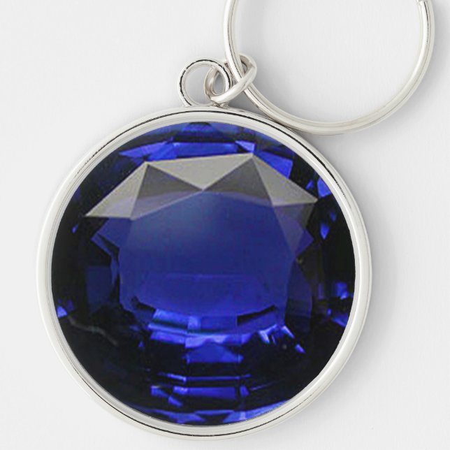 Sapphire Gemstone Blue Key Ring (Front)