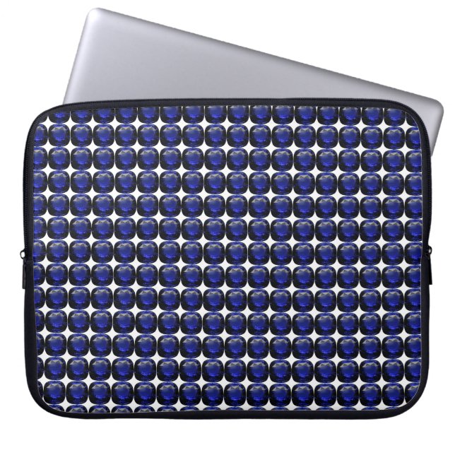 Sapphire Gemstone Blue Laptop Sleeve (Front)