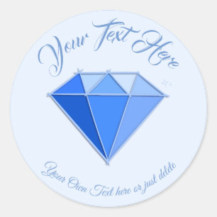 Sapphire Gemstone. Jewellery. 45 Wedding Anniversa Classic Round Sticker