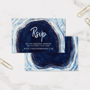 Sapphire Geode Agate Website RSVP Insert Cards