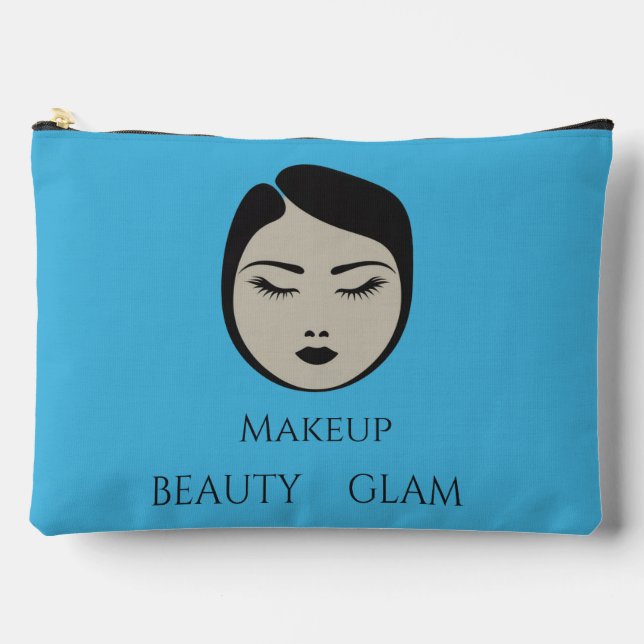 Sapphire Glam Accessory Pouch (Front)