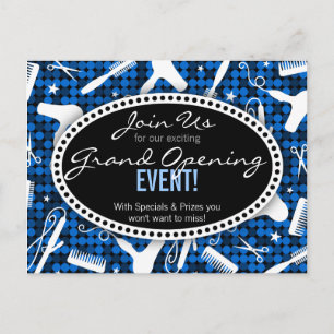 Sapphire Glam Custom Hair Salon Event Postcard