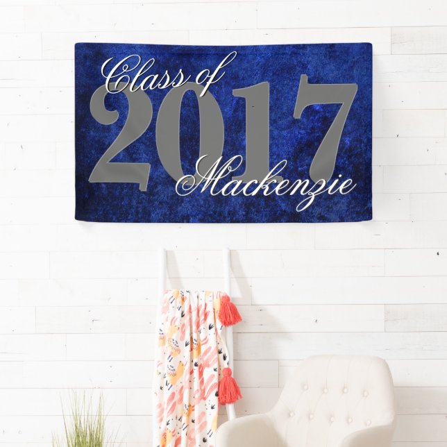 Sapphire Grad | Blue Royal Cobalt Azure Year Banner (Insitu)