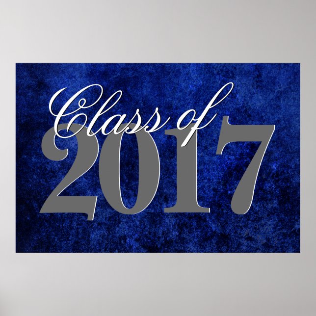 Sapphire Grad | Blue Royal Cobalt Azure Year Poster (Front)