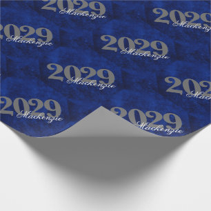 Sapphire Grad   Blue Royal Cobalt Azure Year Wrapping Paper