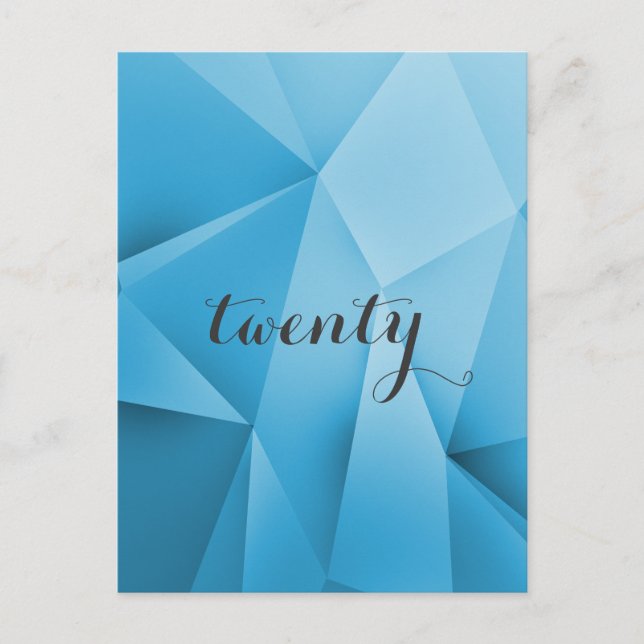 Sapphire Jewel Tones Table Number Postcard (Front)