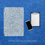 Sapphire Leaf iPad Smart Cover<br><div class="desc">Graphic design,  of Floral leaves,  outlined in,  glass-paned,  textured patterns-displayed in colours,  of violet-blue,  blue-grey,  black,  and white.</div>