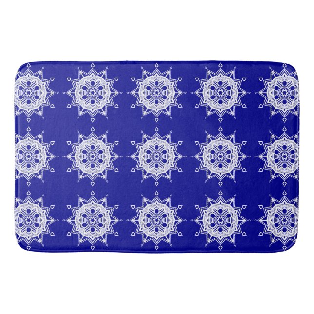 Sapphire Mandala Bath Mat (Front)