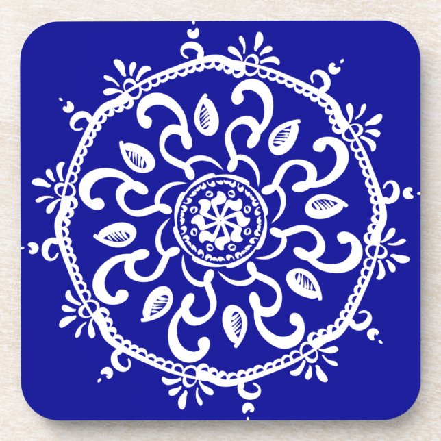 Sapphire Mandala Coaster (Front)