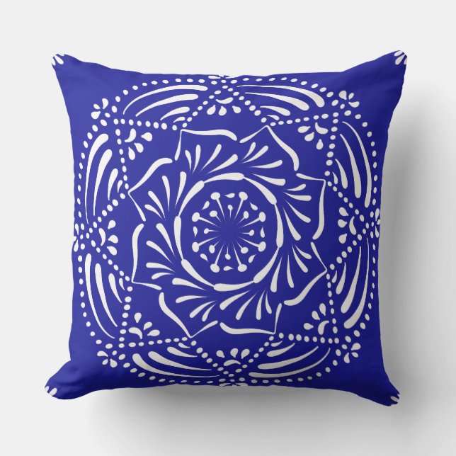 Sapphire Mandala Cushion (Front)