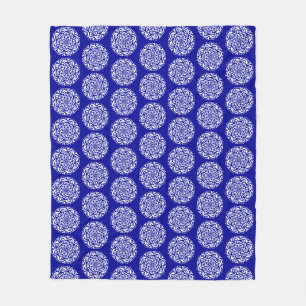 Sapphire Mandala Fleece Blanket
