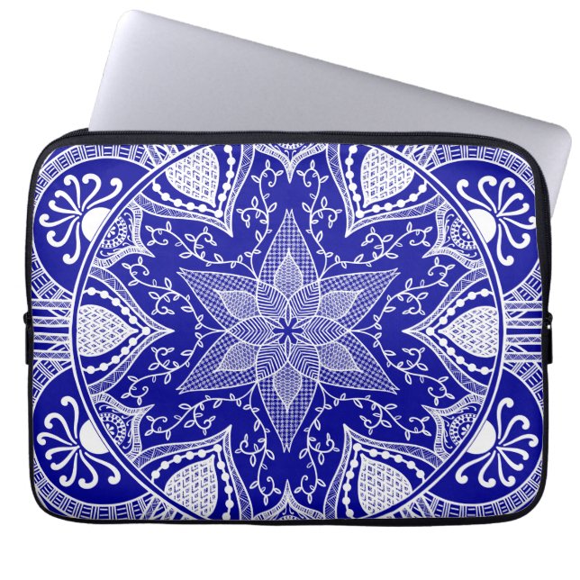 Sapphire Mandala Laptop Sleeve (Front)