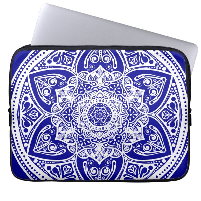 Sapphire Mandala Laptop Sleeve (Front)