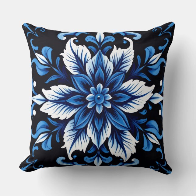 sapphire mandala pillow (Front)