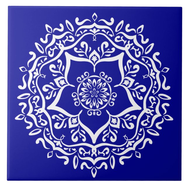 Sapphire Mandala Tile (Front)