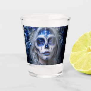 Sapphire Moon Calavera – Blue Celestial  Shot Glass
