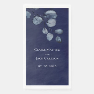 Sapphire Peony Wedding Long 3 Ply Dinner Napkins