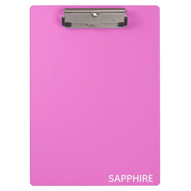 Sapphire pink color name clipboard (Front)