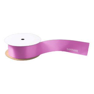 Sapphire pink color name satin ribbon