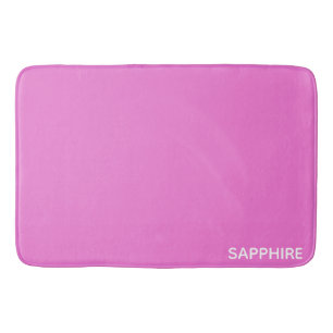 Sapphire pink colour name bath mat